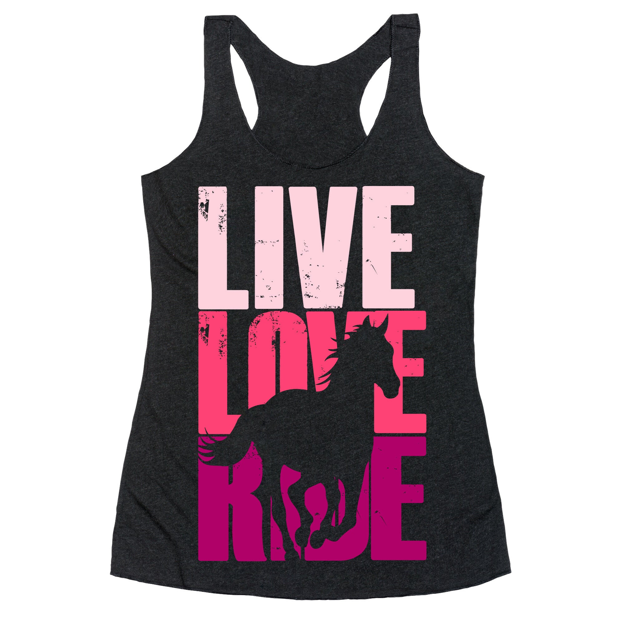 Live, Love, Ride (Horse) Racerback Tank
